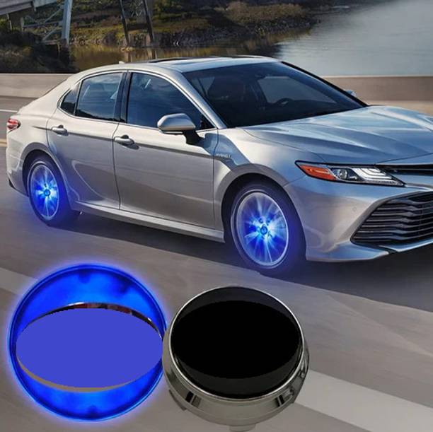 QAWACHH Led Light Logo Compatible with Toyota LED Floating Wheel Hub Caps Plug Car Flywheel