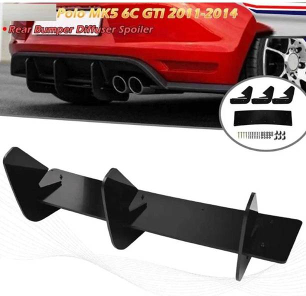 Auto MT Polo 3 Fin Rear Lip Diffuser Spoiler for Volks.wagen Vw, Car Splitter Diffuser. Car Flywheel