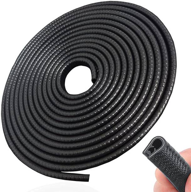 VARNIRAJ IMPORT & EXPORT Car Door Edge Guards 16Ft (5M) U Shape Edge Trim Rubber Seal Protector Clips Matte Universal For Car, Volkswagen, Toyota, BMW, Audi, Ford, Renault, Skoda, Skoda Amaze, Tata Kwid, Ciaz, I20 Elite, A-Class, Xylo, XUV, Baleno, Swift, i20 Sportz, Vento Side Garnish