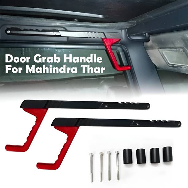 ASRYD Grab Handle Red Black Strong Heavy Duty Compatible For Mahindra Thar Grab Handle Car Grab handle