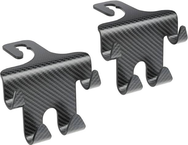 Jinila Car Headrest Hook With Mobile Phone Holder Car Back Seat Hooks (2 Pcs) Car Multi Pocket