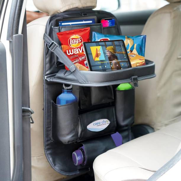 Tradesk Car Back Seat Organiser (Black) Car Storage Bag