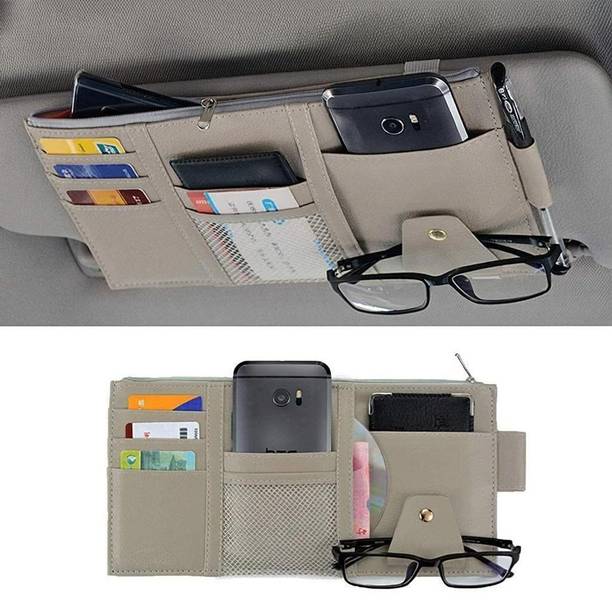 IMPRONOW Car Sun Visor Organizer Sunglas Pen Card Document etc Multi Pocket Storag Holder Car Multi Pocket
