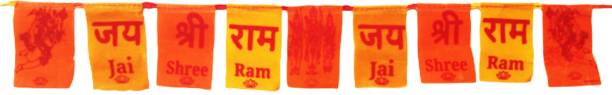 Jiyansh Traders Jai Shri Ram / Jai Shree Ram Prayer Flag 1 PCS For Bike,Cycle,Temple Etc Size 1 Car Hanging Ornament