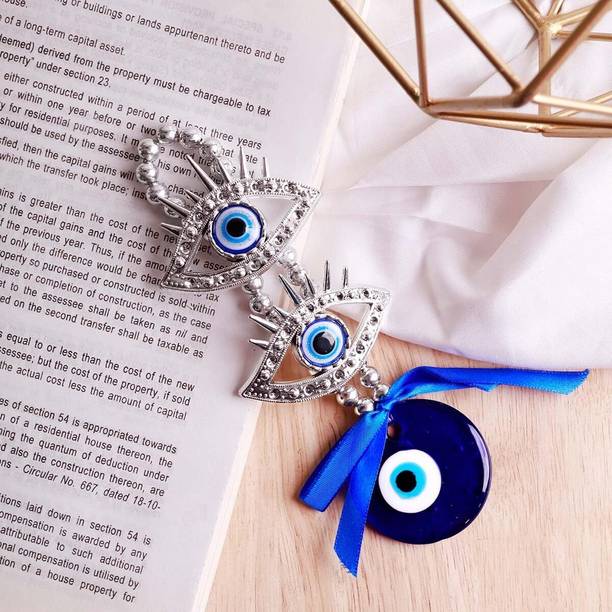 D.B.Z. D.B.Z. Evil Eye Hanging Wall Decoration for Protection & Positivity Decorative Showpiece  -  14 cm