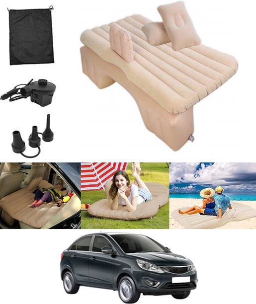 ABJD Beige Inflatable Car Inflatable Travel Bed/Two Pillows/Pump and Repair Kit-331 Multifunctional Car Inflatable Bed Mattress For(Car Travel,Camping,Swimming) Car Inflatable Bed