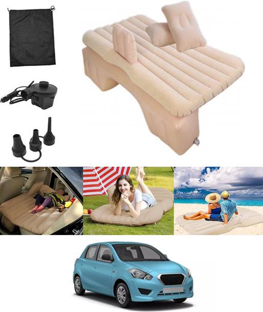 ABJD Beige Inflatable Car Inflatable Travel Bed/Two Pillows/Pump and Repair Kit-119 Multifunctional Car Inflatable Bed Mattress For(Car Travel,Camping,Swimming) Car Inflatable Bed