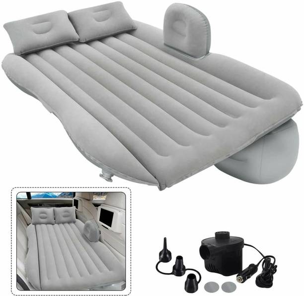 KIDSVALLA Premium Car Air Mattress (Gray) - Inflatable Bed with Electric Pump & 2 Pillows Premium Car Air Mattress (Gray) - Inflatable Bed with Electric Pump & 2 Pillows Car Inflatable Bed