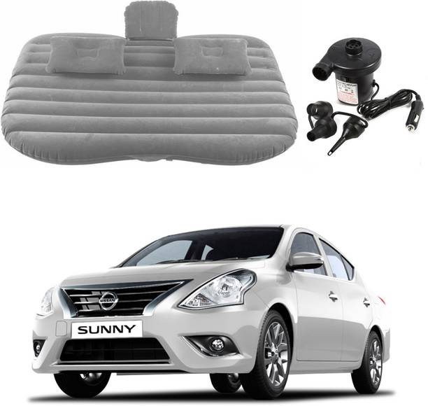 Oshotto Car Travel Inflatable Bed Mattress with Two Air Pillows For Nissan Sunny (Grey) Car Inflatable Bed