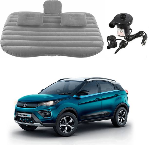 Oshotto Car Travel Inflatable Bed Mattress with Two Air Pillows For Tata Nexon (Grey) Car Inflatable Bed