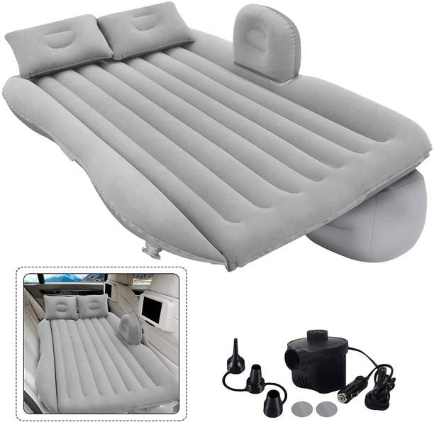 H HANUMANT ENTERPRISE Heavy material Car Air Mattress With Pump & 2 Pillow|Travel,Picnic,Pool,Beach Universal Fit Car Inflatable Bed Car Inflatable Bed