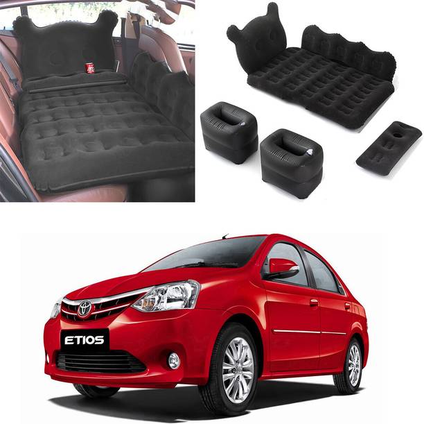 Oshotto Designer Car Inflatable Bed Mattress with Two Air Pillows For Toyota Etios Car Inflatable Bed