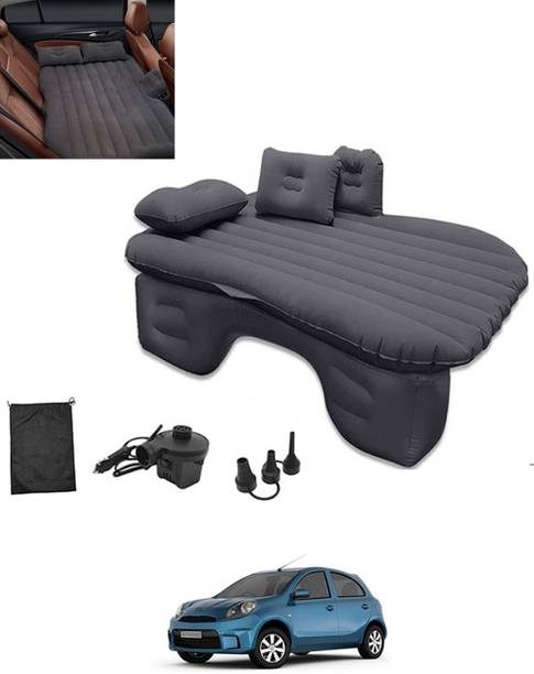 RKPSP Black Car Inflatable Bed with Pump & 2Air Pillow Soft Material Universal Fit-186 Car Multifunctional/Durable/Premium Inflatable Back Seat/Camping Air Mattress Car Inflatable Bed