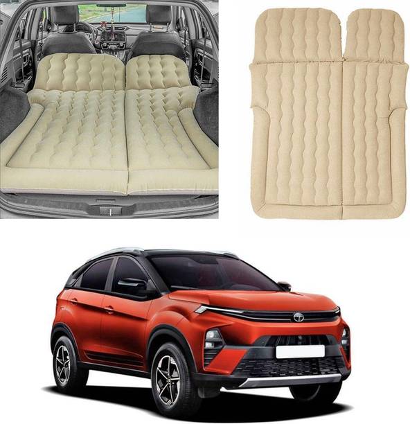 Oshotto Multifunctional Car Inflatable Bed Air Mattress SUV For Tata Nexon (Beige) Car Inflatable Bed