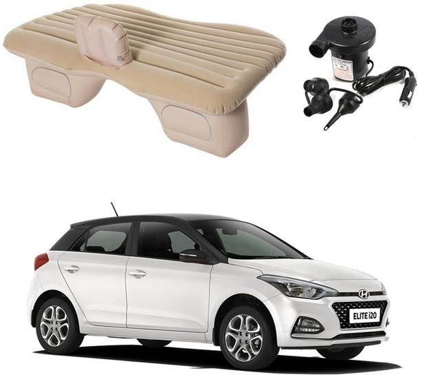Oshotto Car Inflatable Bed Mattress with Two Air Pillows For i20 Elite/Active Beige Car Inflatable Bed