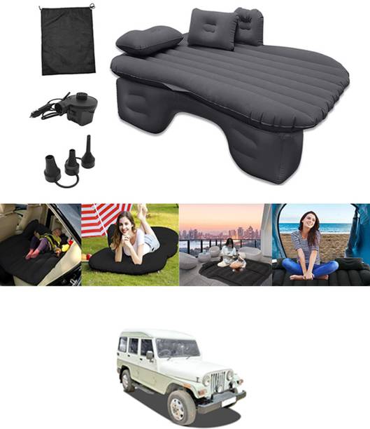 MATIES Black Inflatable Car Bed Travel/Two Pillows/Pump For Car,Camping,Swimming-183 Inflatable Car Black Bed Mattress Multi-Functional With Air Pump-183 Car Inflatable Bed
