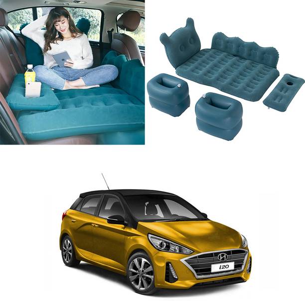 Oshotto Designer Mattress with Two Air Pillows For Hyundai i20 (2020-2025) (Blue) Car Inflatable Bed