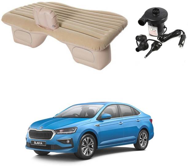 Oshotto Car Travel Inflatable Bed Mattress with Two Air Pillows For Skoda Slavia Car Inflatable Bed