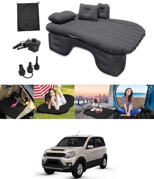 MATIES Black Inflatable Car Bed Travel/Two Pillows/Pump For Car,Camping,Swimming-196 Inflatable Car Black Bed Mattress Multi-Functional With Air Pump-196 Car Inflatable Bed
