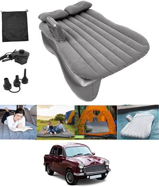 MATIES Inflatable Car Silver Bed Mattress Multi-Functional With Air Pump 20 Pillow Comfortable Travel,Sleeping,Outdoor Camping,Seating Relaxing 20 Car Inflatable Bed