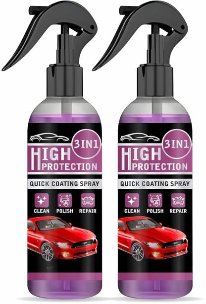 LootZoo Car Polish Spray 3 in 1 High Protection Quick Car Coating Spray Car Wax Polish Spray Vehicle Interior Cleaner