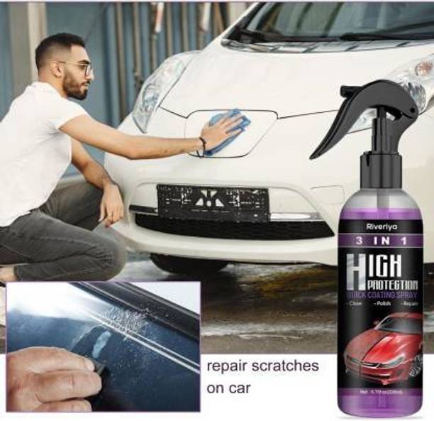 LootZoo 3 in 1 High Protection Quick Car Coating Spray Car Wax Polish Spray Vehicle Interior Cleaner