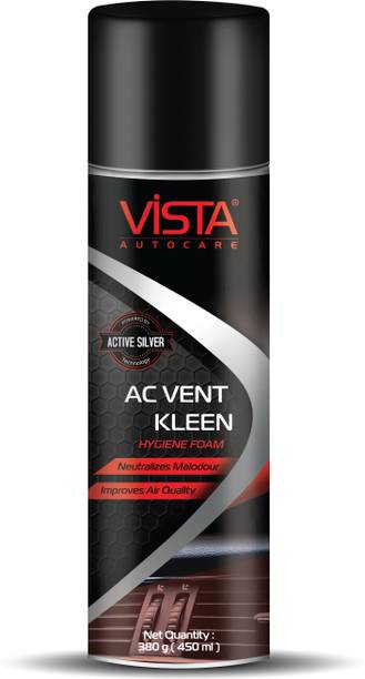 Vista Auto Care Powerful Foam Cleaner, Deodorizer for Car AC | Includes Long Nozzle Pipe | AC Vent Foam 380gm Vehicle Interior Cleaner