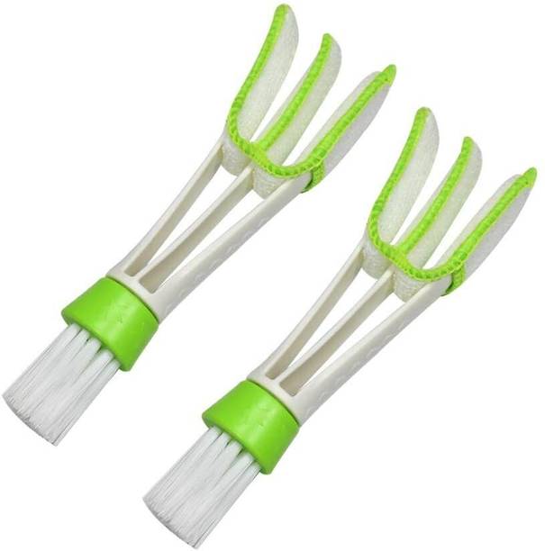 carempire Car Air Vent Cleaning Brush Multifunction Cleaning Brush for Car Air Vent - 2 Microfiber Sleeves Blinds Cleaner Tools for Keyboard Window Leaves Blinds Shutter Vehicle Interior Cleaner