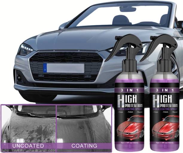 LootZoo Polish Spray 3 In 1 High Protection Car Coating, Polish & Repair, 2 Pieces Vehicle Interior Cleaner