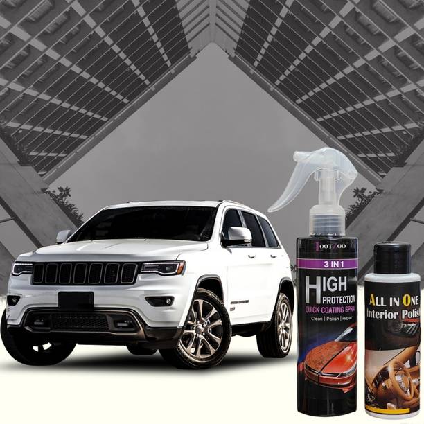 LootZoo 3 In 1 High Protection Car Coating Spray for Clean, Polish & Repair (200ml) Car Interior Polish(110ml) Vehicle Interior Cleaner