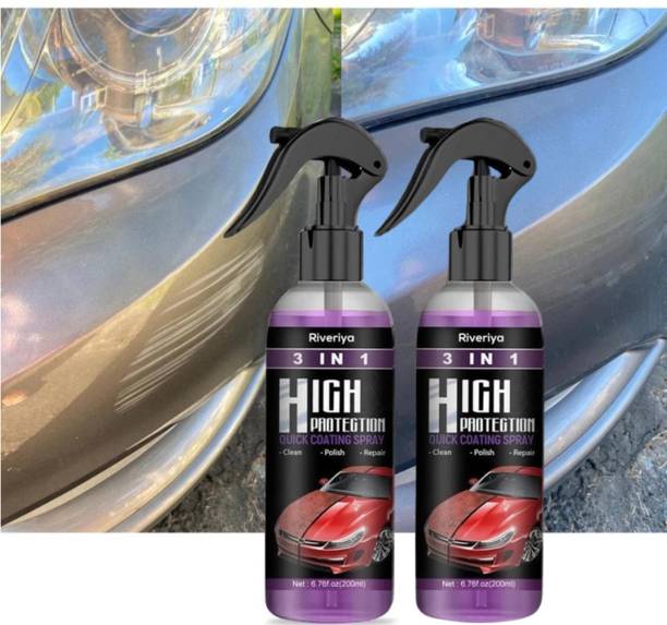 LootZoo Polish Spray 3 In 1 High Protection Car & Bike Polish for Dashboard Spray, Combo Vehicle Interior Cleaner