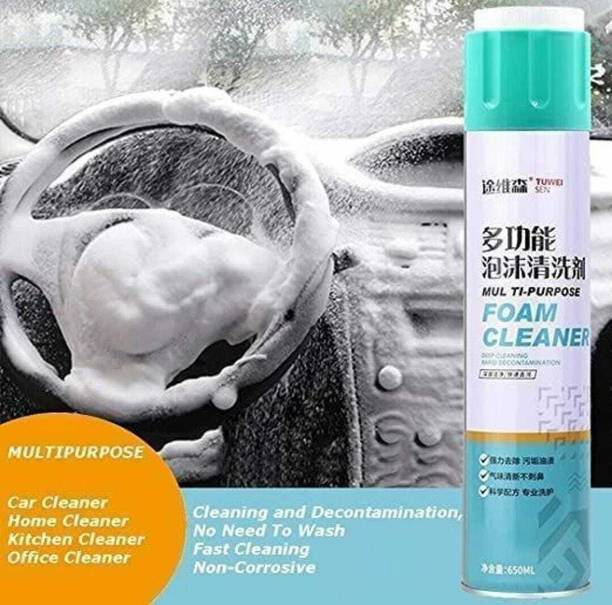 Mahek Multipurpose Foam Spray for Car Home Carpet Cover Seat (650ML: Pack Of 2) Foam Vehicle Glass Cleaner