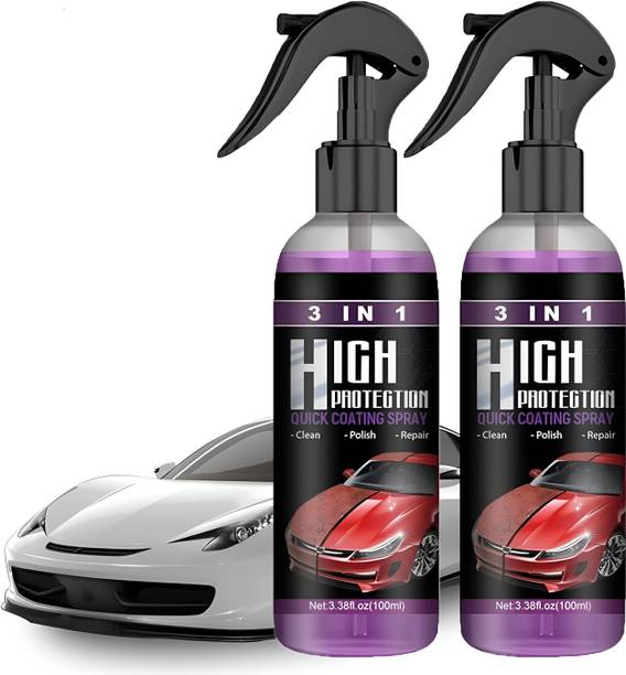 LootZoo Polish Spray Multipurpose Car & Bike Polish for Dashboard Coating, Pack of 2 Vehicle Interior Cleaner