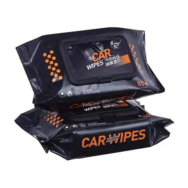 Enlig Car Interior Cleaning and Polishing Wipes 80 Pcs Car Seat, Dashboard, Leather, and Glass Cleaner Wipes for Auto Care Vehicle Interior Cleaner