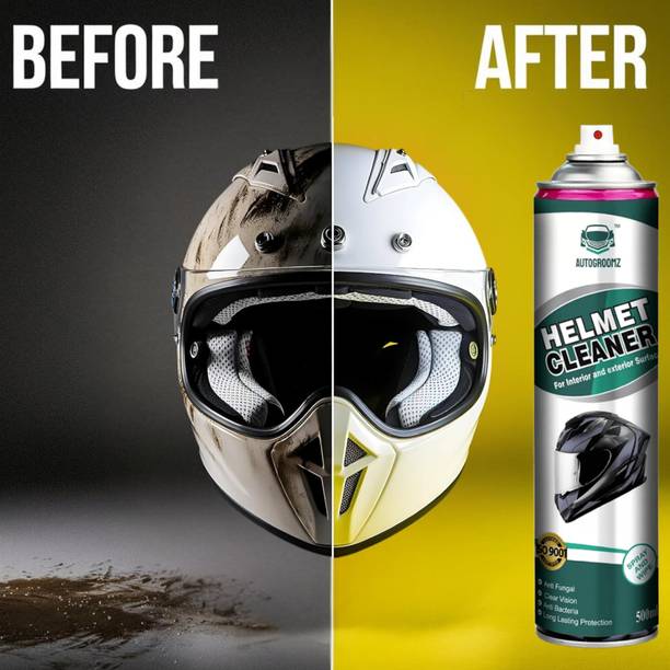AUTOGROOMZ Foaming Helmet Cleaner Foam Cleaning for Helmet Anti-Bacterial Spray, Deep Clean Helmet Vehicle Interior Cleaner