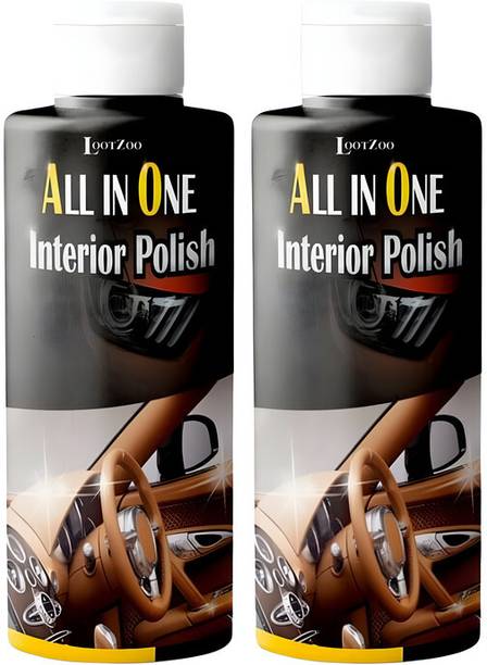 LootZoo All In One Interior Polish Protects & Shines Interiors & Car Seat, Pack of 2 Interior Car Polish For Car, Bike, Motorcycle Multipurpose Foam Cleaner Spray Vehicle Interior Cleaner