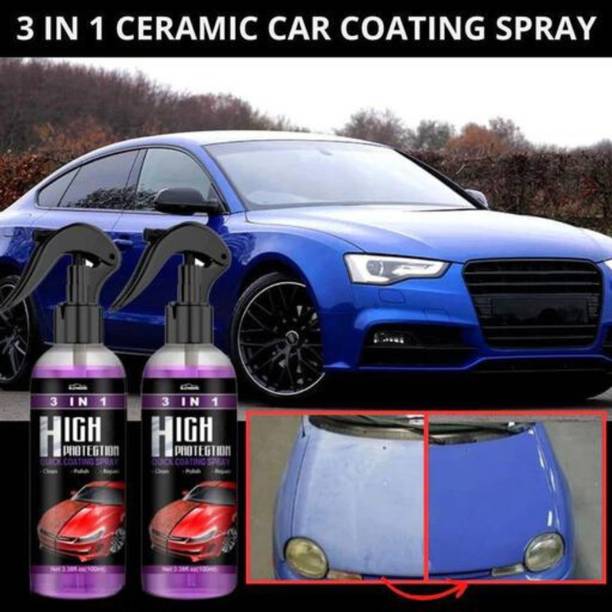LootZoo Polish Spray 3 In 1 High Protection Car Coating Spray Car, Pack of 2 Vehicle Interior Cleaner