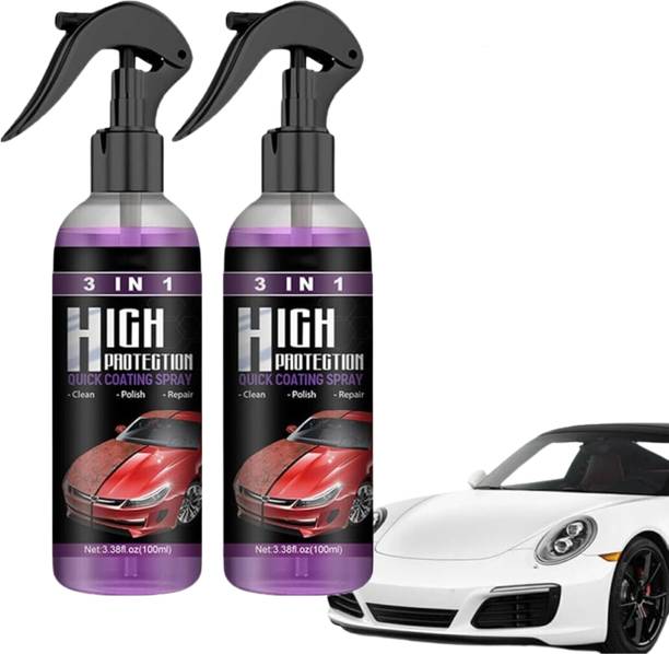 LootZoo Polish Spray 3 In 1 Car Coating Spray Clean, Polish & Repair Coating, Pack of 2 Vehicle Interior Cleaner