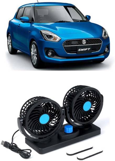 Elite Dual Head Car Fan 5V USB with 360° Rotation for Laptop, Desk & Car E-1013 Car Interior Fan
