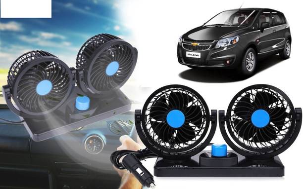 FINCOSTA DL:156-12V DC Electeic Car Fan 360 DegreeDual Head Fan For - Chevrolet UVA Car Interior Fan