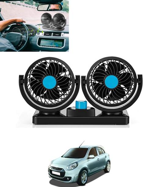 MATIES Car Interior 12V DC/360 Degree Dual Head 2 Speed Cooling Universal Fit Fan-208 Car Interior Fan