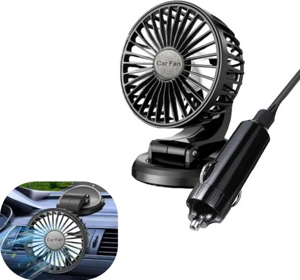 JSCoritan 360° Adjustable Single Head Cooling Air Car Fan Dashboard Cooler Fan Portable_02 Car Interior Fan