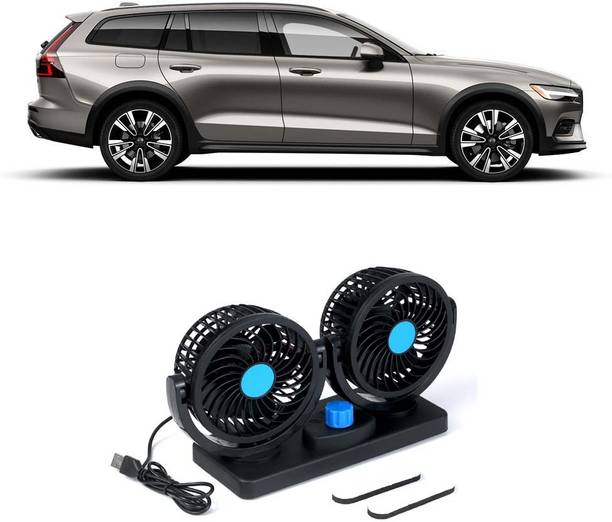 Elite Dual Head Car Fan 5V USB with 360° Rotation for Laptop, Desk & Car E-54 Car Interior Fan
