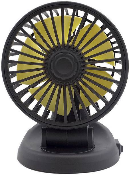 Furious3D Strong 12V Car Fan with 360° Head & Single Speed Airflow Car Interior Fan