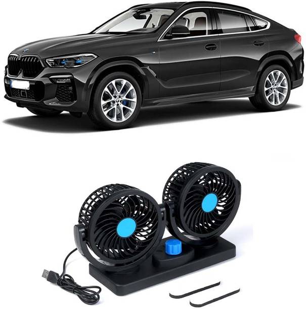 Elite Dual Head Car Fan 5V USB with 360° Rotation for Laptop, Desk & Car E-1934 Car Interior Fan