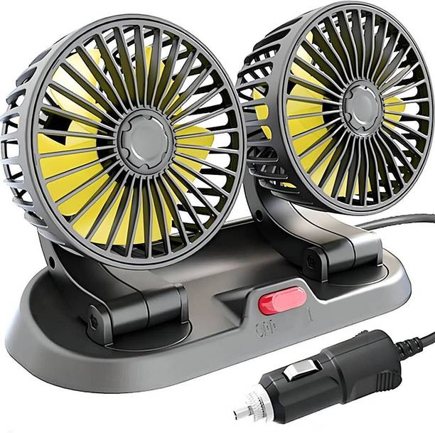 ARN High Speed Moveable Dual head Car Cooling Fan 12V With 360 Degree A-96 Car Interior Fan