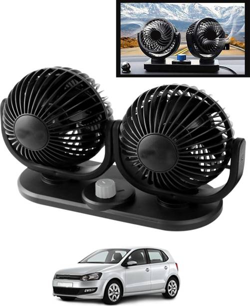CCMM Dual 4-Inch Heads 360° Rotatable Design 12V DC Power Supply Fan For Car-205 Car Interior Fan