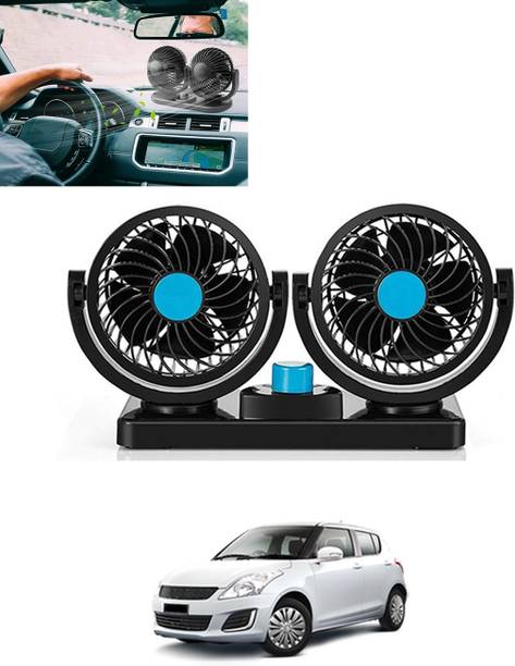 MATIES Car Interior 12V DC/360 Degree Dual Head 2 Speed Cooling Universal Fit Fan-257 Car Interior Fan