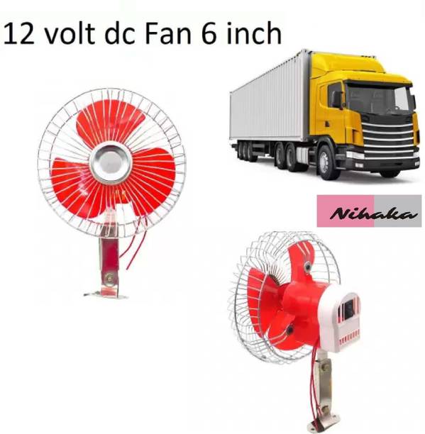 Ajeetech 12 Volts 6 Inch DC Fan Car Interior Fan i Powerful Car Interior Fan