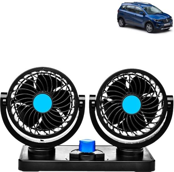 Rhtdm Car Fan 12V 360 Degree Rotatable Dual Head Auto Cooling Air Fan for Triber Car Interior Fan